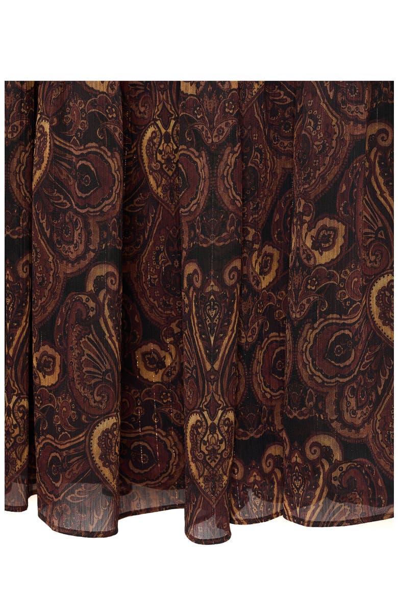 Milano Print Maxi Skirt, Alternate, color, BROWN