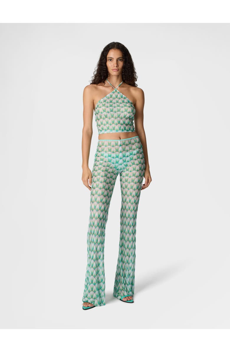 Missoni Top In Viscose With Floral Pattern And Halter Neckline, Alternate, color, Multicoloured