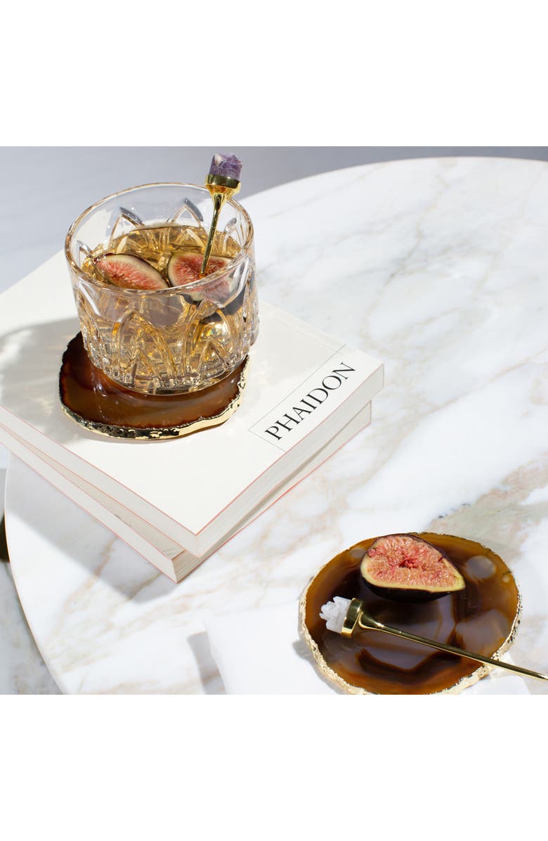 ANNA New York Hospitality Set of 4 Amethyst Druze Cocktail Picks, Alternate, color, 