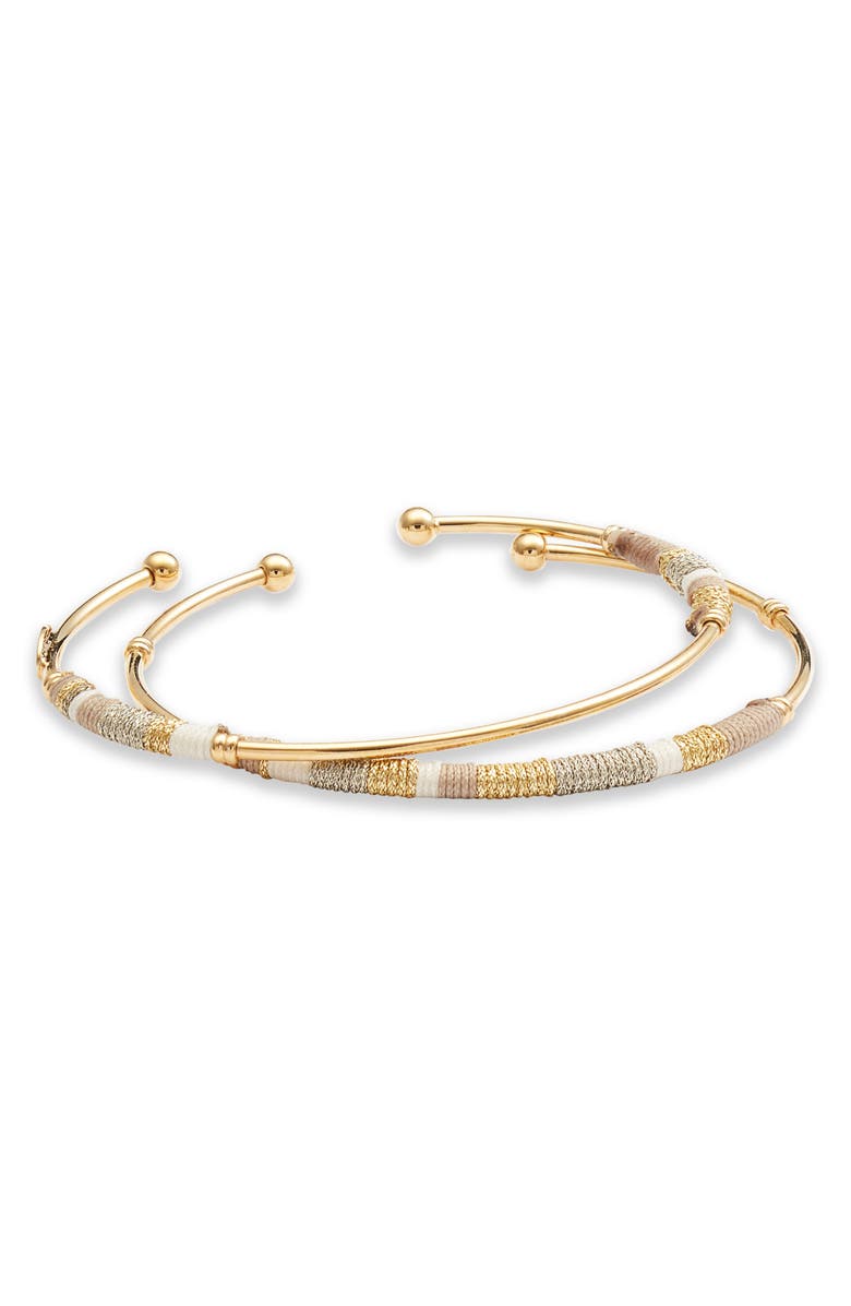 Gas Bijoux Zanzibar Jonc Cuff Bracelet Pair, Main, color, 