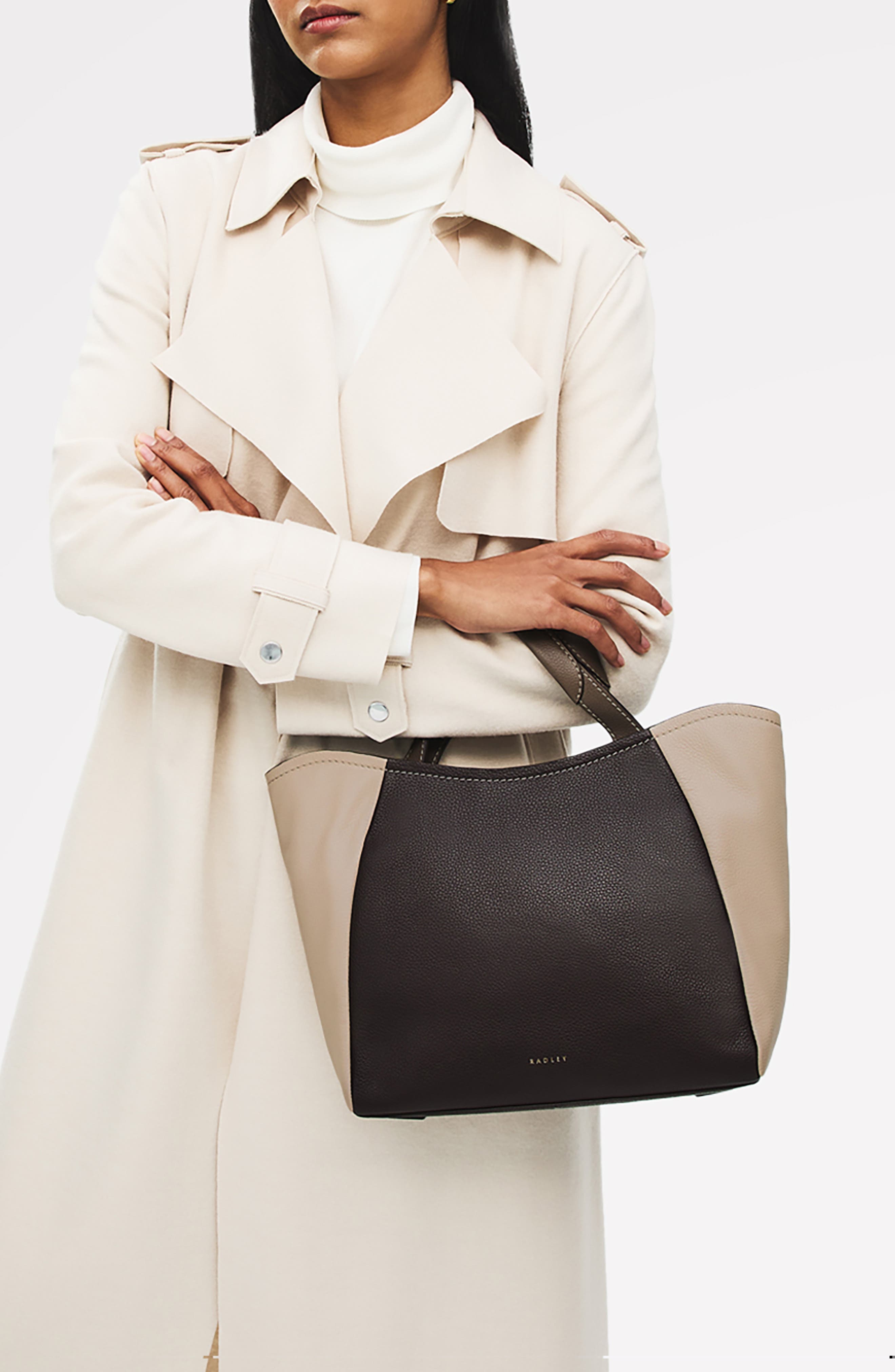 Radley Medium Muswell Lane Colorblock Pebbled Leather Satchel, Alternate, color, 