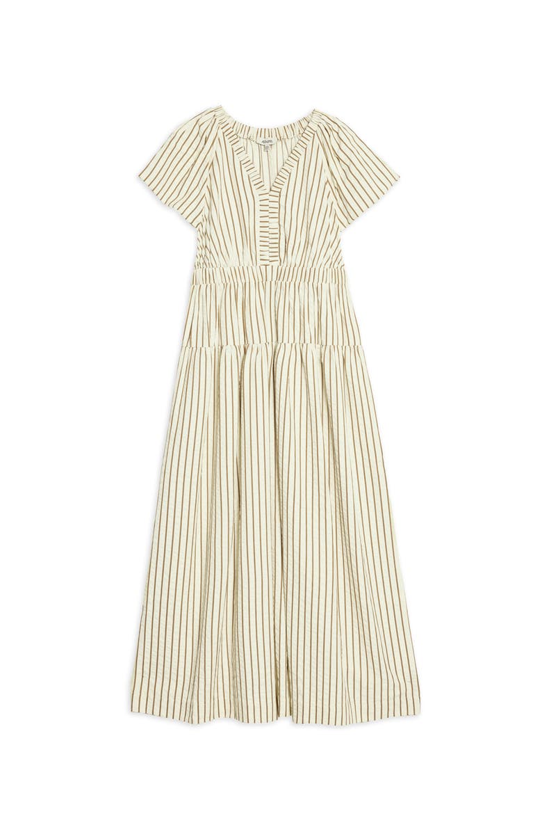 Albaray Stripe V-Neck Maxi Dress, Alternate, color, Neutral