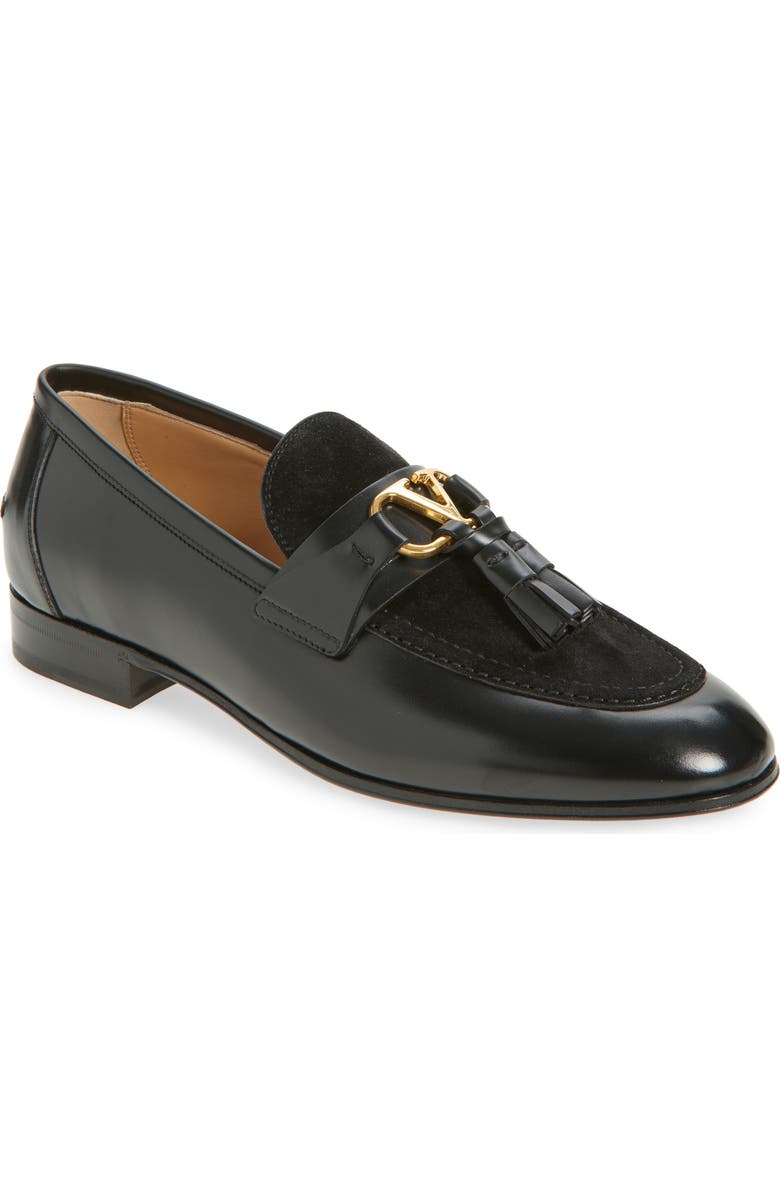 Valentino Garavani VLOGO Loafer, Main, color, Black