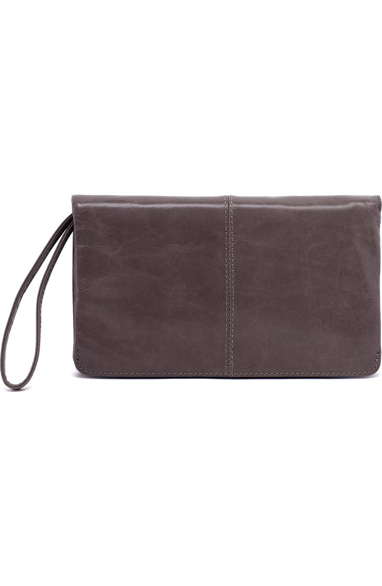 HOBO Evolve Leather Clutch, Main, color, Hearthstone