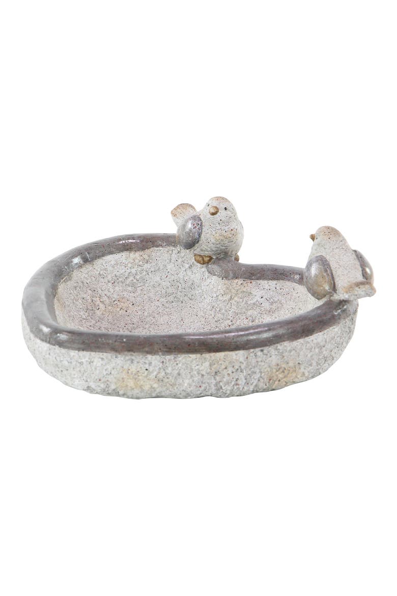 Country Polystone Bird Heart Bowl, Alternate, color, GRAY