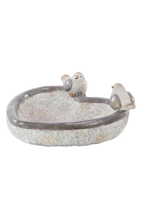 Uma Country Polystone Bird Heart Bowl In Gray