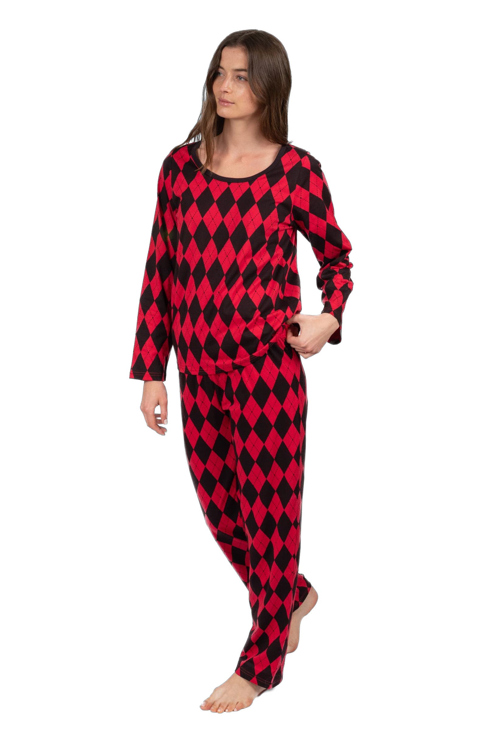 Argyle Black & Red
