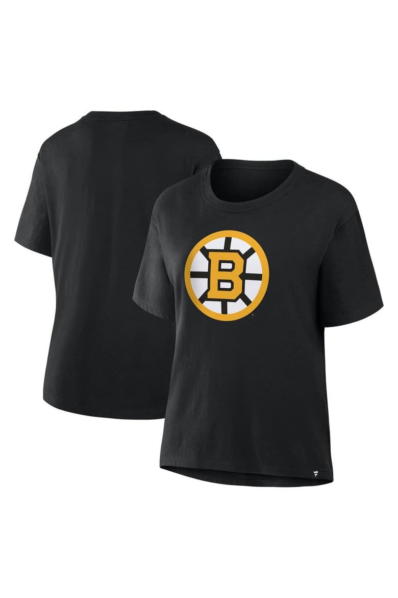 Women's Fanatics Black Boston Bruins Primary Logo Legacy T-Shirt, Main, color, Black
