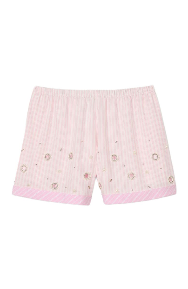 SANDRO Rhinestone striped shorts, Alternate, color, 
