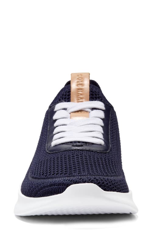 Cole Haan Grand Crosscourt Stitchlite Runox Sneaker In Midnight Moon Knit/white