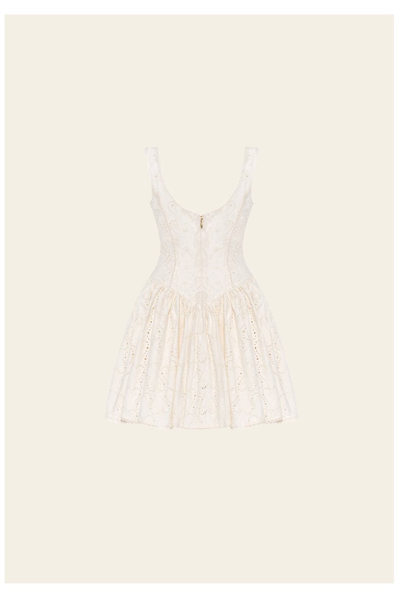 Pluma Playa Mini Dress, Alternate, color, Ivory