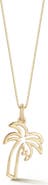 Ember Fine Jewelry 14K Gold Palm Tree Pendant Necklace