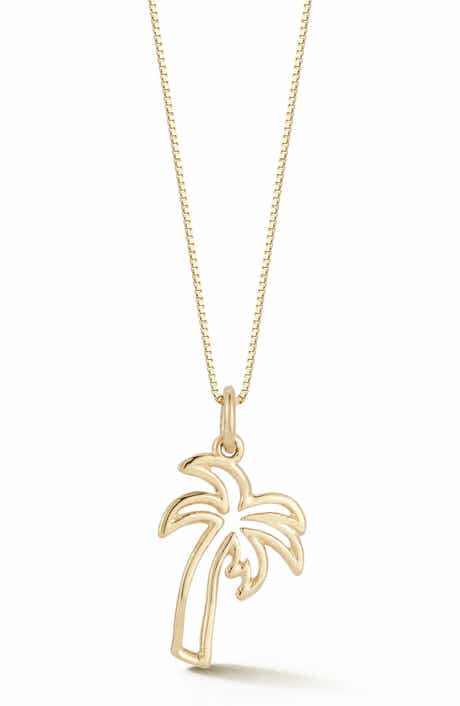 Ember Fine Jewelry 14K Gold Palm Tree Pendant Necklace