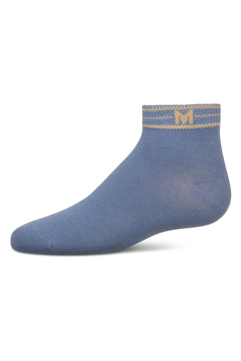 Kid's M Multi Line Anklet Socks, Main, color, Denim