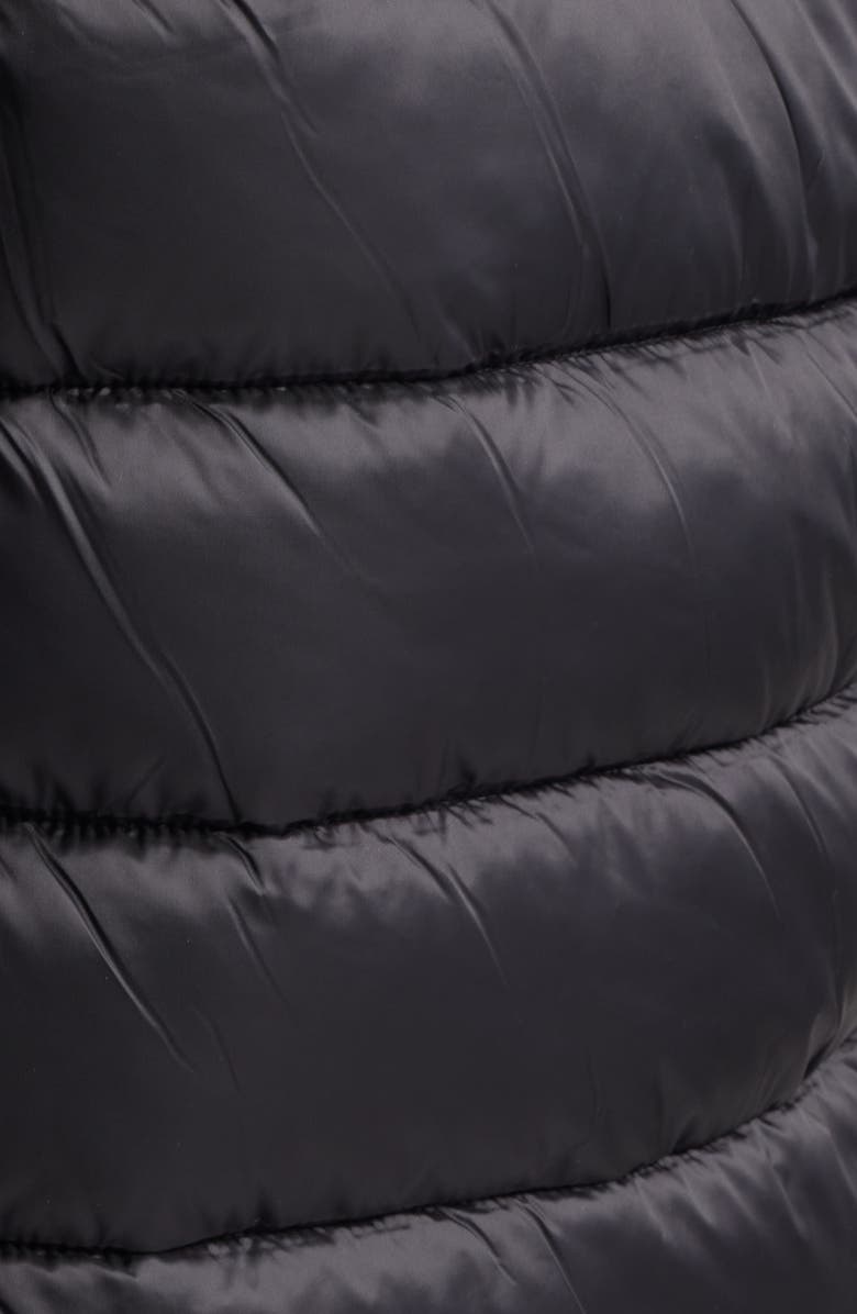 Save The Duck Gretel Faux Shearling Lining Hooded Puffer Jacket, Alternate, color, Black