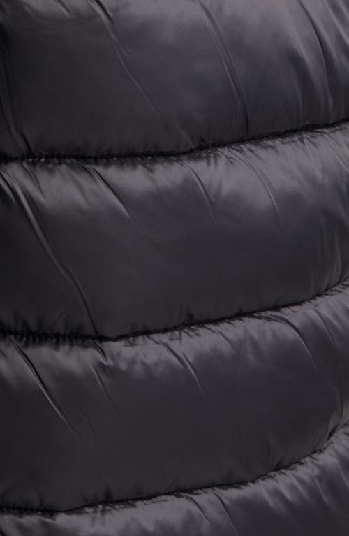 Save The Duck Gretel Faux Shearling Lining Hooded Puffer Jacket In Black