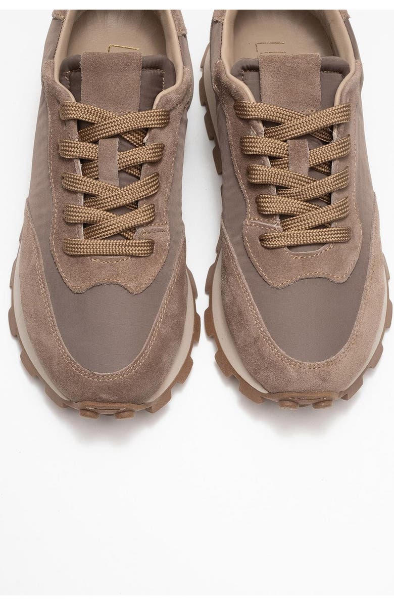 Forever & Always Shoes Amanda Leather Sneakers, Alternate, color, Light Brown Leather