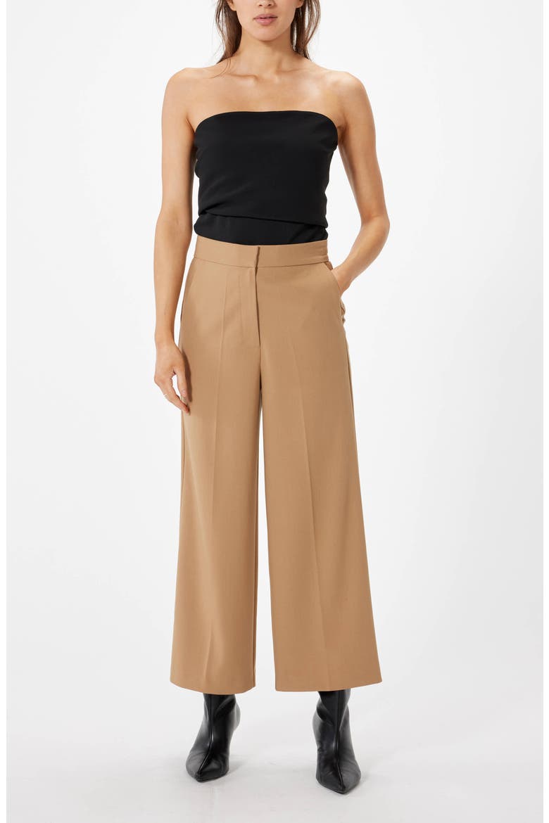 Hylan Wide Leg Crop Pants, Alternate, color, TAN