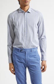 Massimo Alba Canary Plaid Cotton Button-Up Shirt