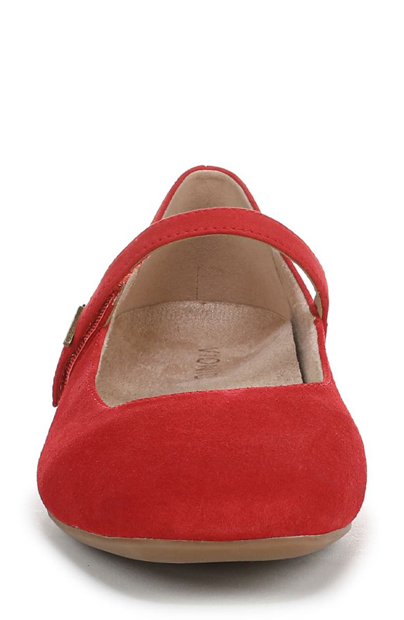 Vionic Alameda Mary Jane Flat, Alternate, color, Red Suede