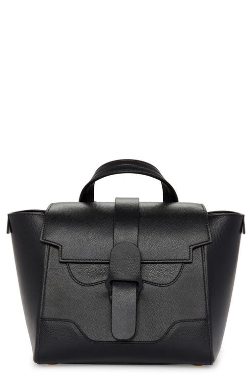 Senreve Mini Maestra Leather Satchel in Noir at Nordstrom