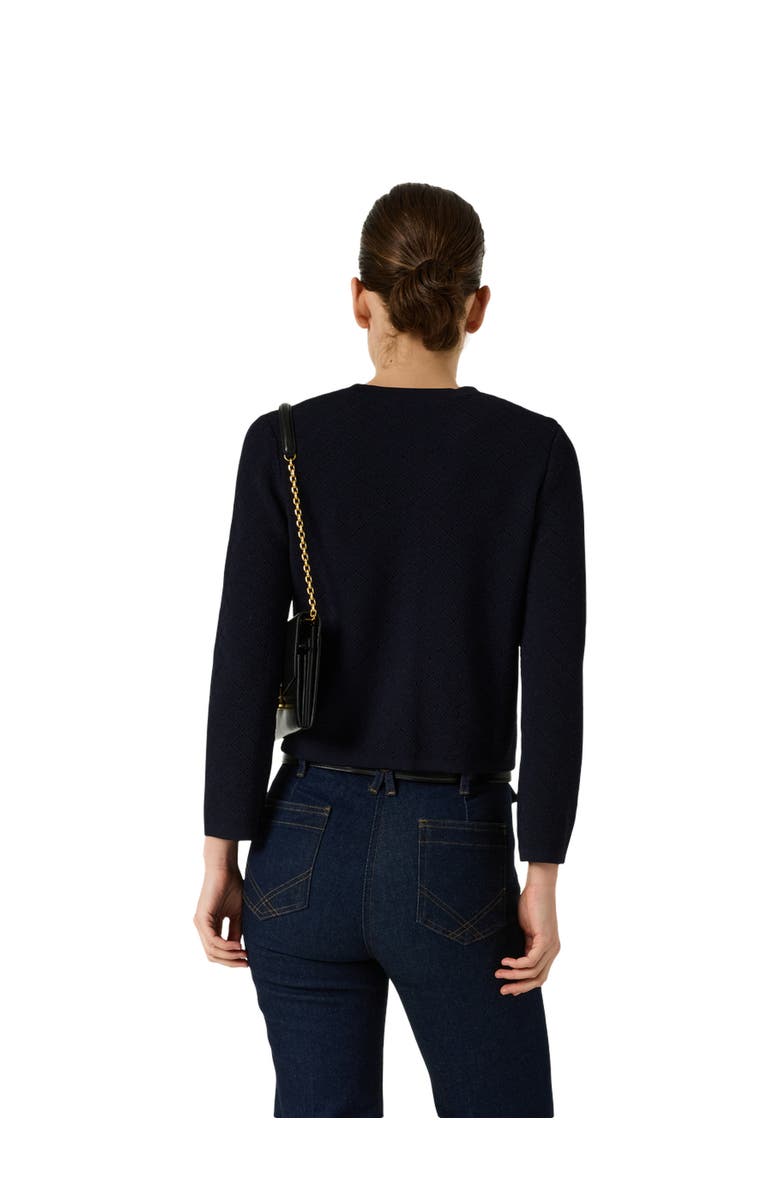 GERARD DAREL Lubna Button Front Long Sleeve Cardigan, Alternate, color, Navy Blue