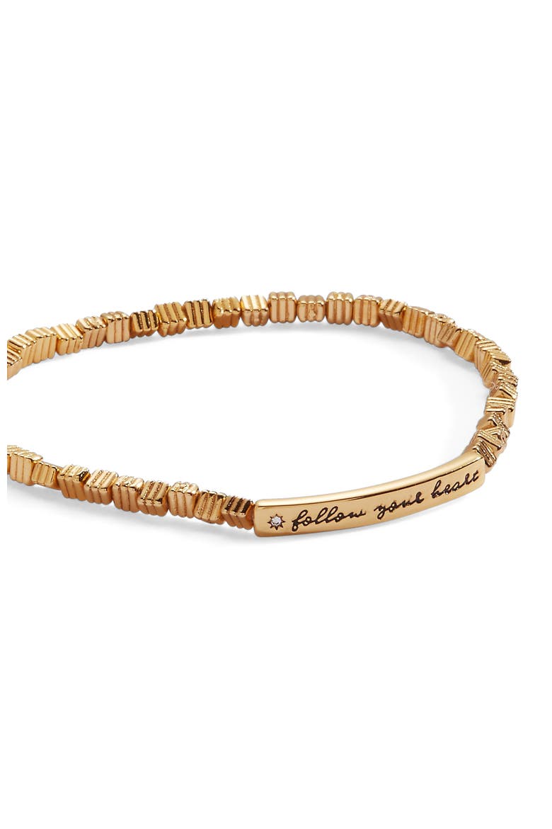 Follow Your Heart Stretch Bracelet, Alternate, color, Gold