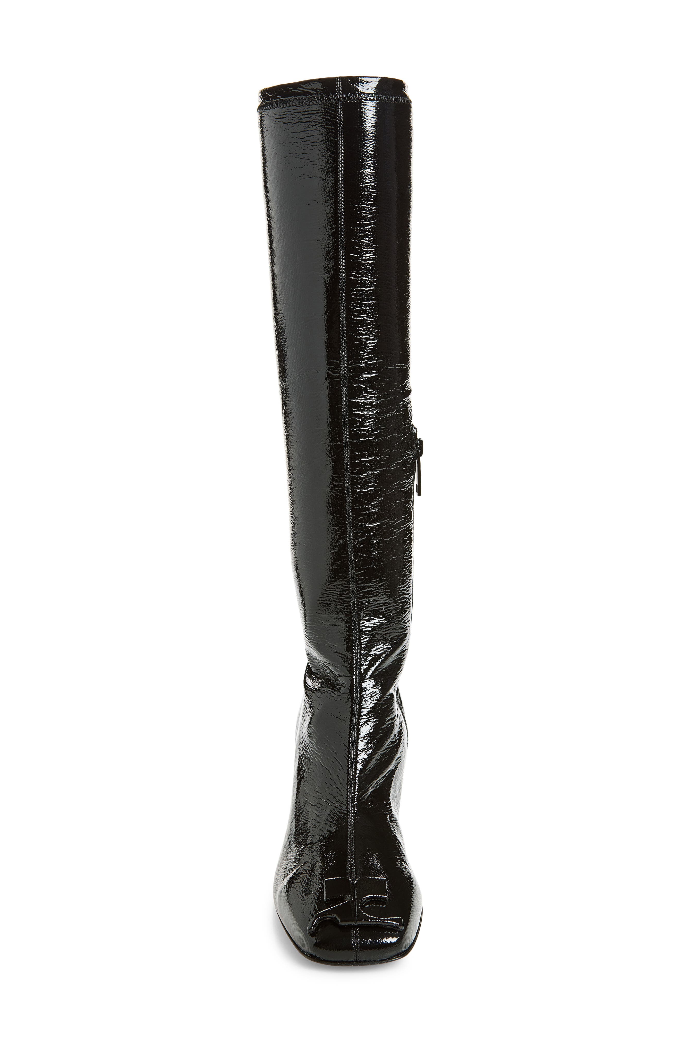 Courrèges Re-edition Vinyl Knee High Boot, Alternate, color, Black