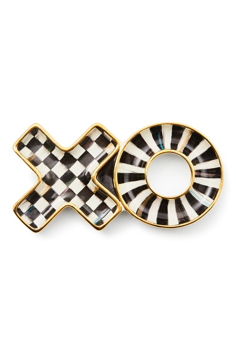 Courtly Check XO Dish, Alternate, color, BLACK