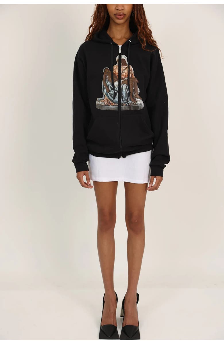 Tia Adeola Black Jesus Hoodie, Main, color, 