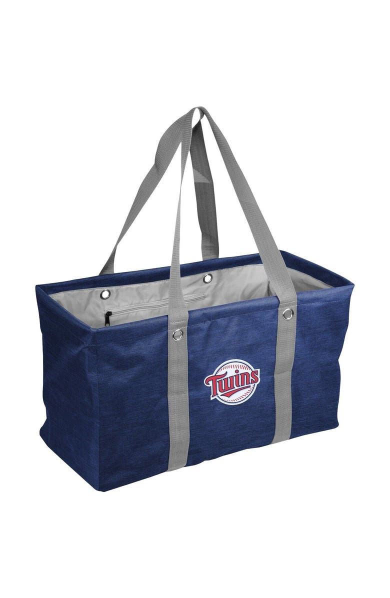 LOGO BRANDS Minnesota Twins Crosshatch Picnic Caddy Tote Bag, Main, color,