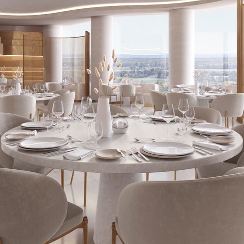 Villeroy & Boch Newmoon Beige Large Round Tray In Beige