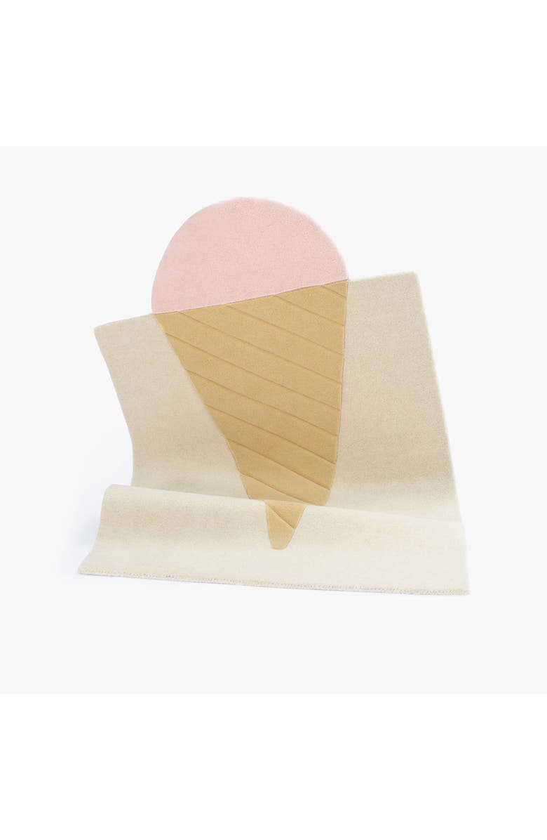 Maison Deux Ice Cream Rug, Alternate, color, Pink And Light Brown Print