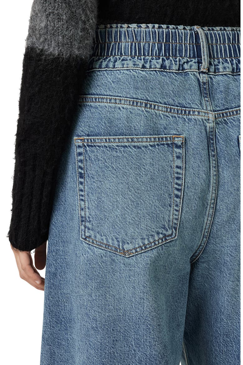 Taylor Frayed Hem Loose Barrel Jeans, Alternate, color, LIGHT INDIGO