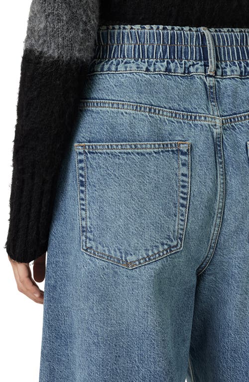 Allsaints Taylor Fray High Rise Barrel Jeans In Light Indigo In Blue
