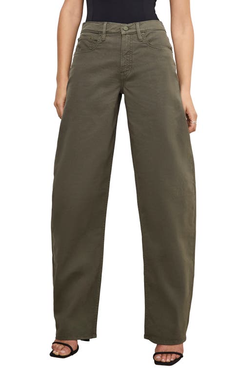 GOOD AMERICAN GOOD AMERICAN GOOD BARREL HIGH WAIST RELAXED BARREL TWILL PANTS 