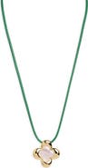 ARGENTO VIVO Mother-of-Pearl Clover Cord Necklace