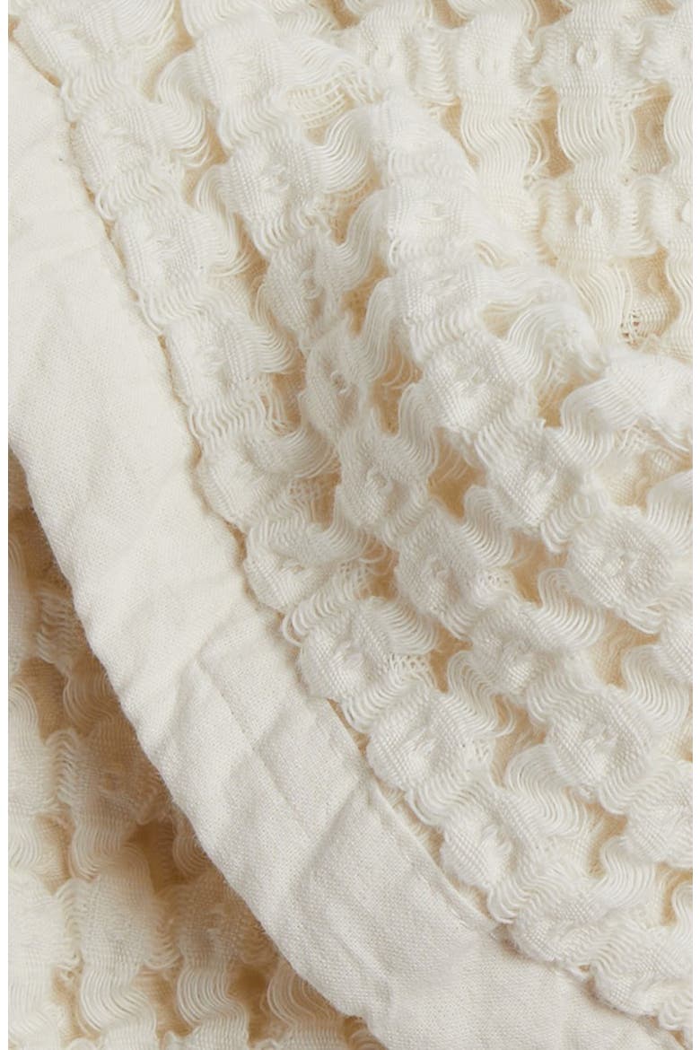 Waffle Cotton Throw Blanket, Alternate, color, CREAM