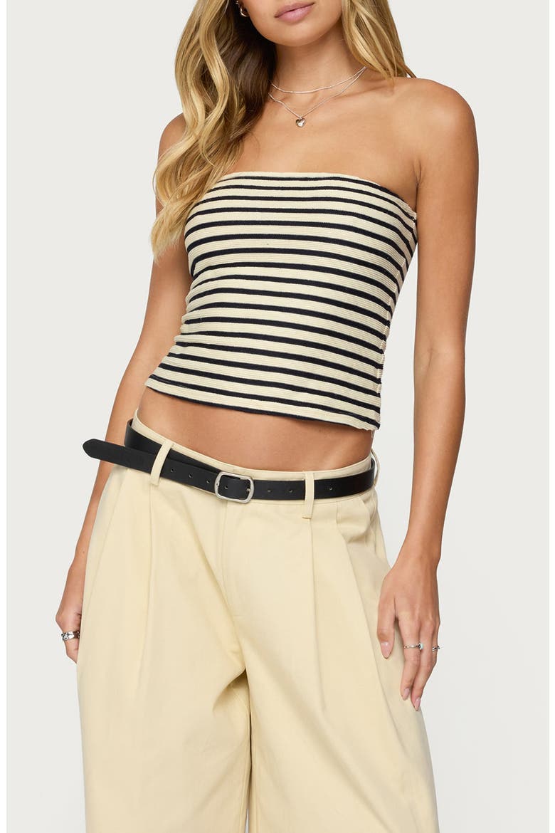 Odora Stripe Tube Top, Main, color, CREAM-AND-NAVY