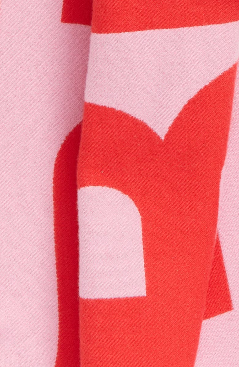 Burberry Logo Jacquard Wool Football Scarf, Alternate, color, 