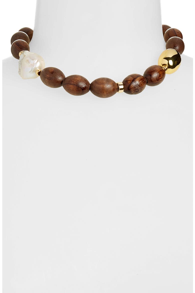 Prairie Necklace, Alternate, color, BROWN