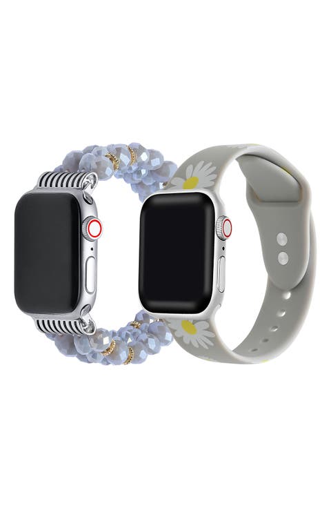 Beaded Bracelet & Silicone Watchband Set