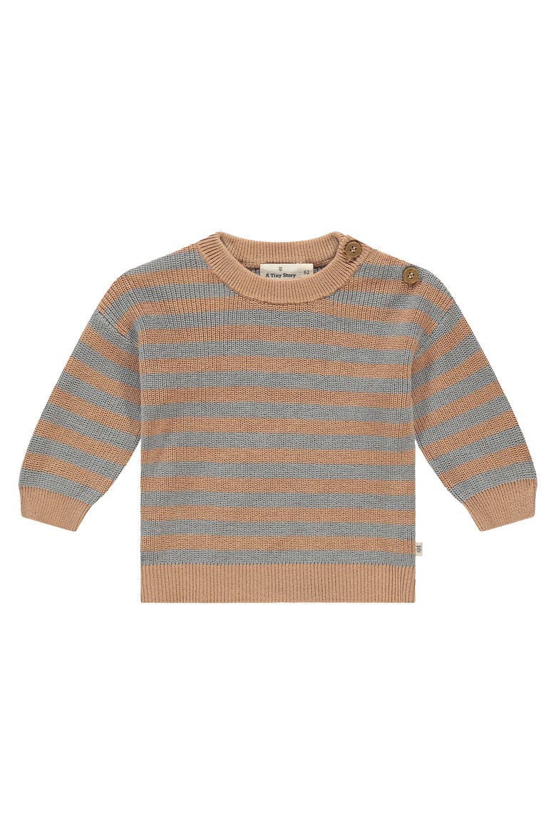 Knit Striped Sweater, Main, color, Cookie