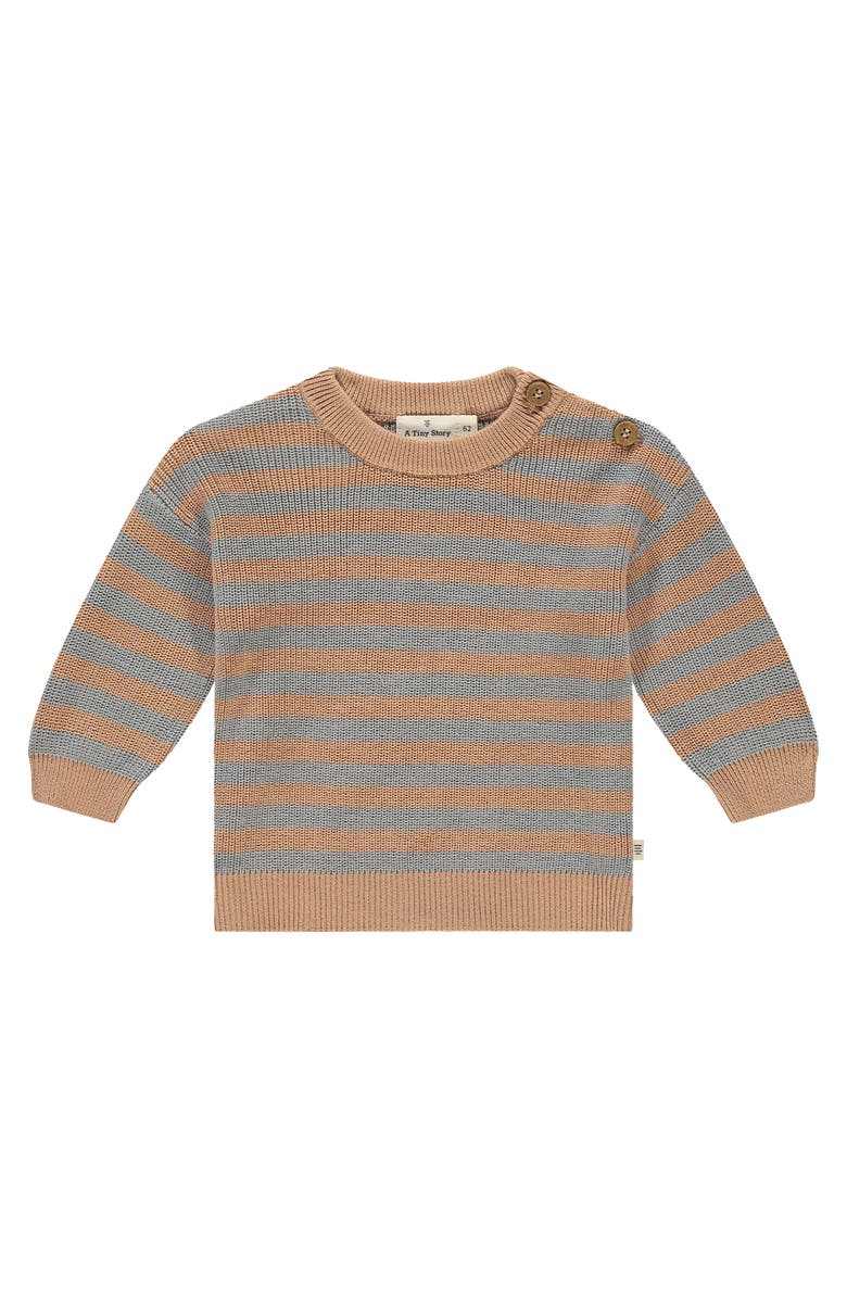 BABYFACE Knit Striped Sweater, Main, color, Cookie