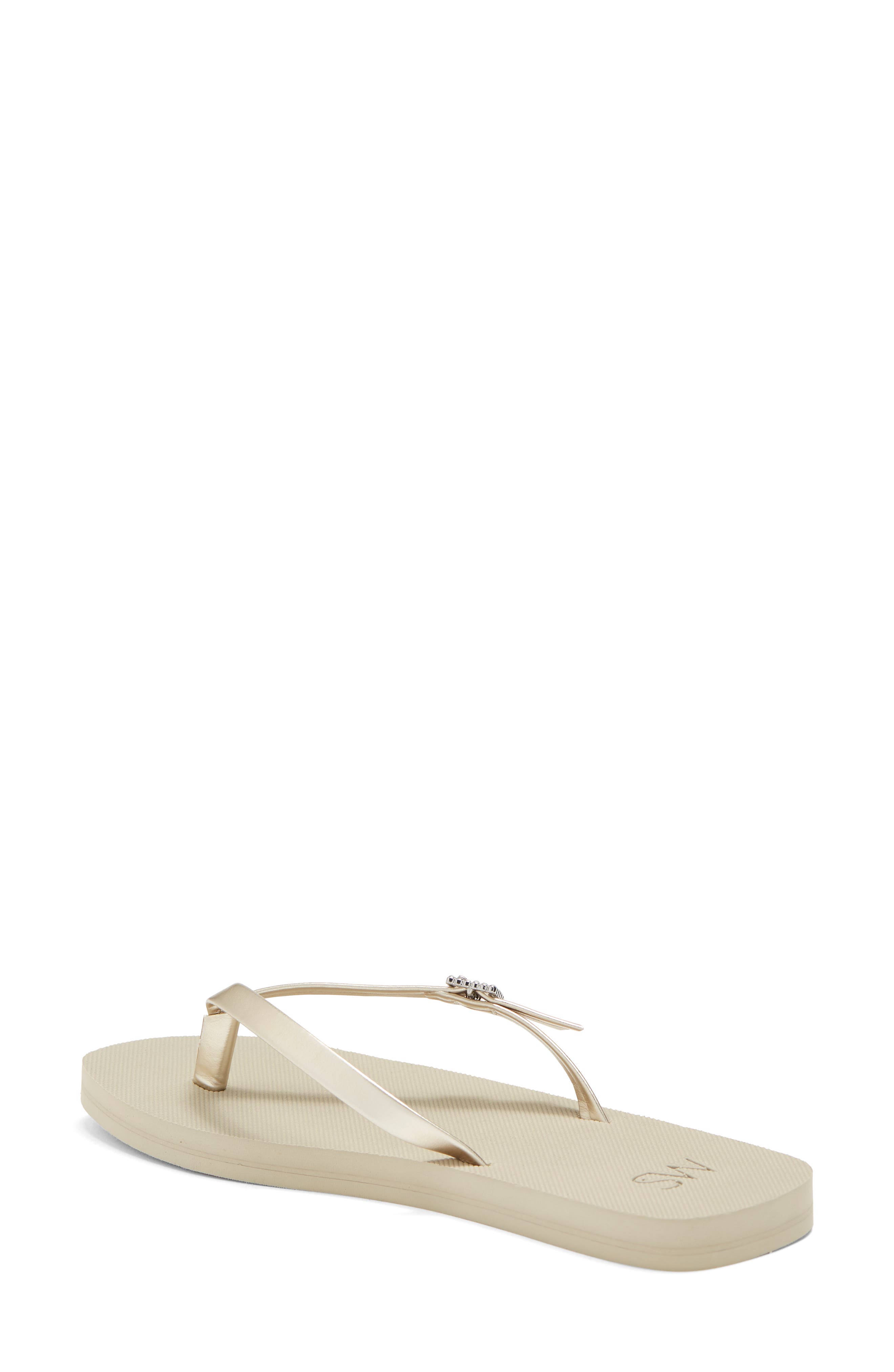 SW Crystal Thong Sandal, Alternate, color, PLATINO