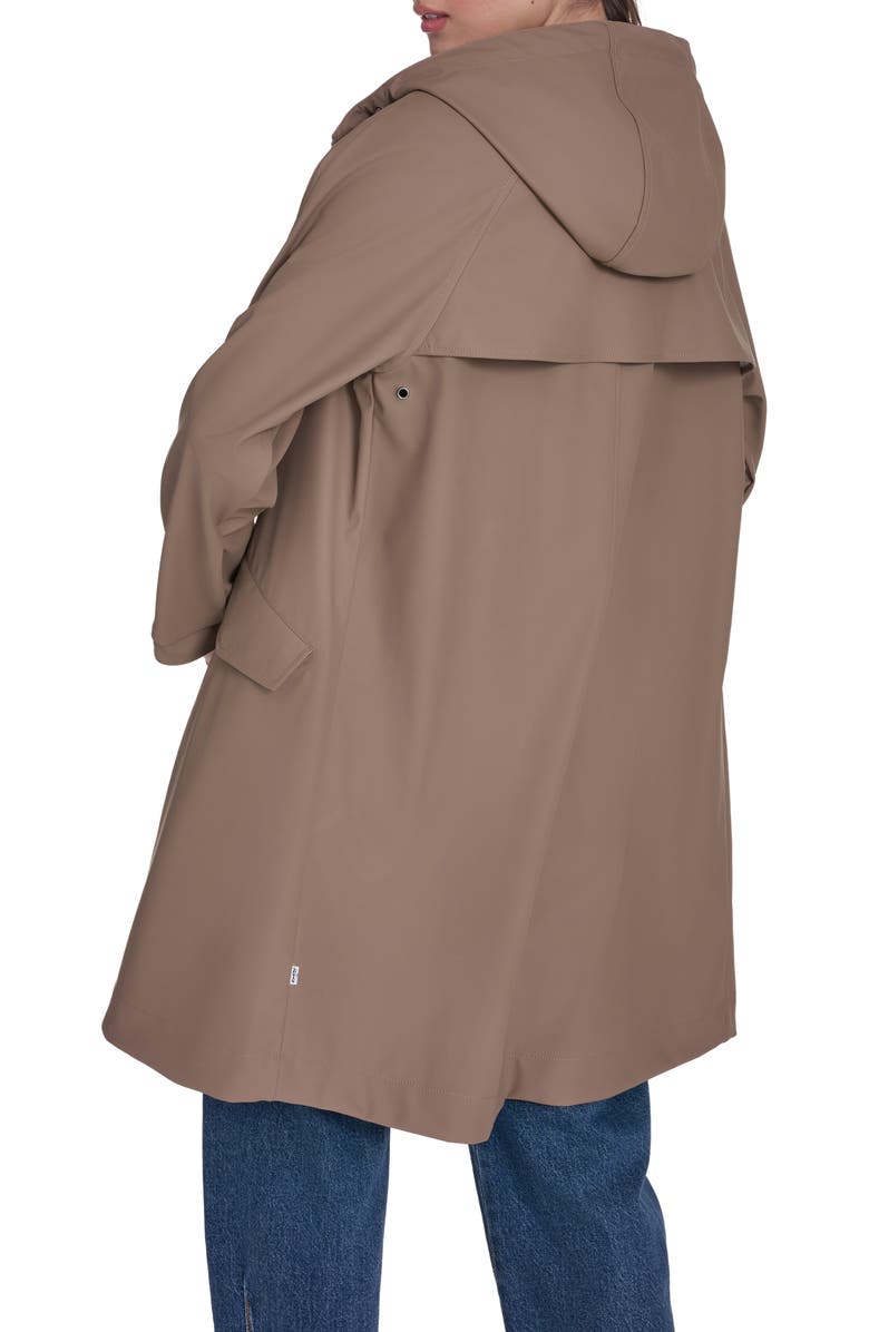 Levi
s Water Resistant Hooded Long Rain Jacket, Alternate, color, Pine Bark