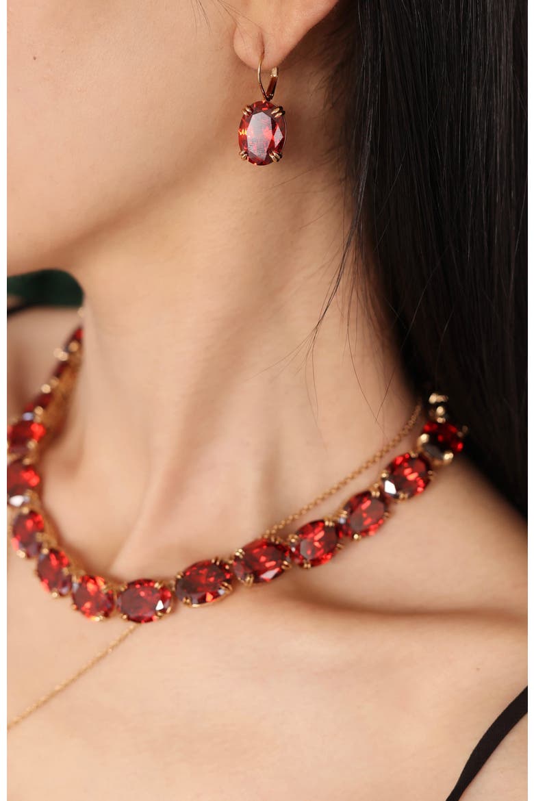 Cherry Glow Necklace, Alternate, color, Red & Gold