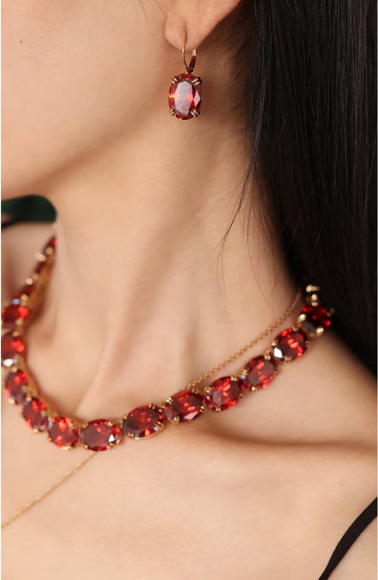 RC RETRO CHIC Cherry Glow Necklace, Alternate, color, Red & Gold