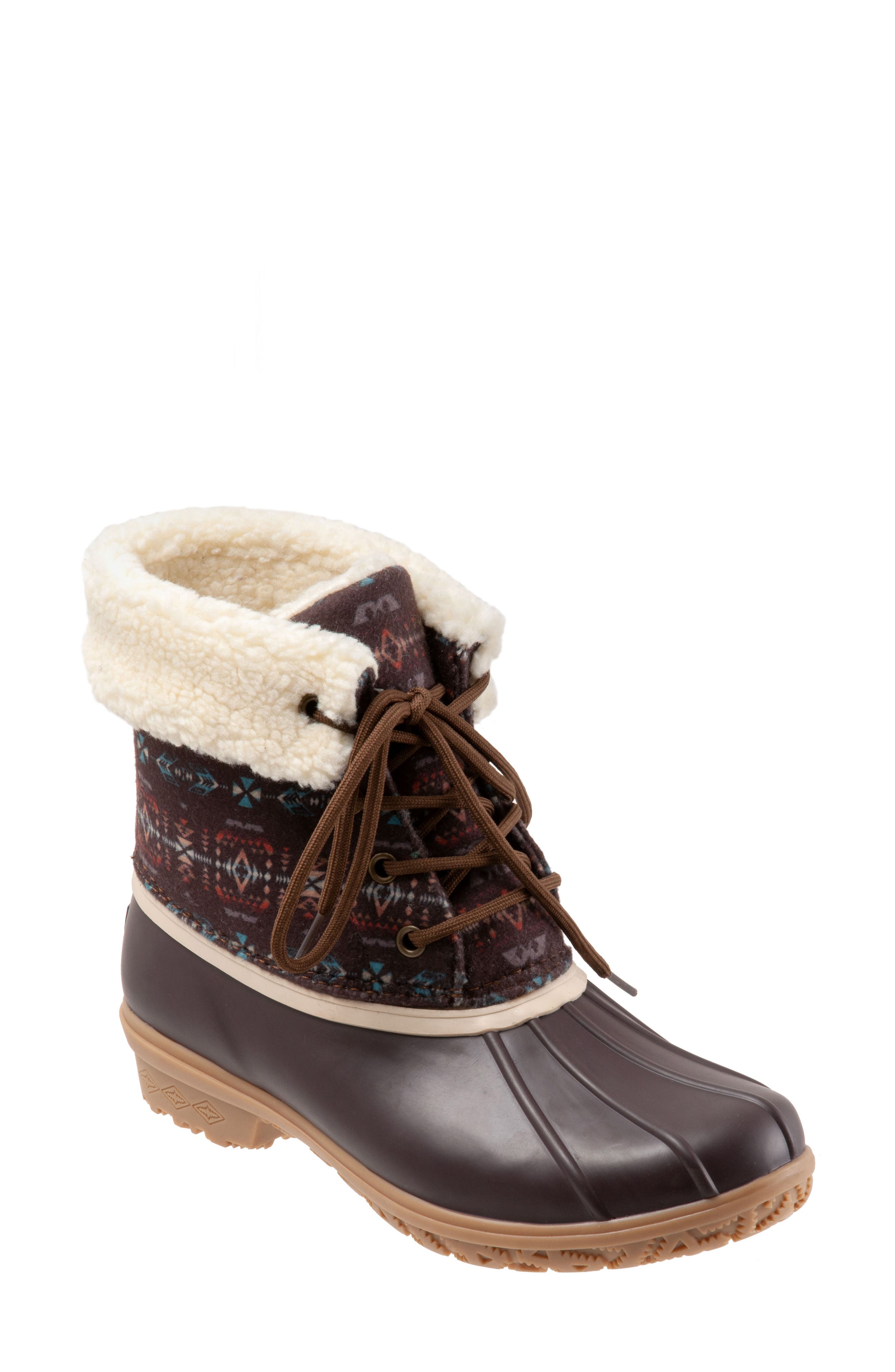 Pendleton Faux Shearling Lined Waterproof Duck Boot, Main, color, 