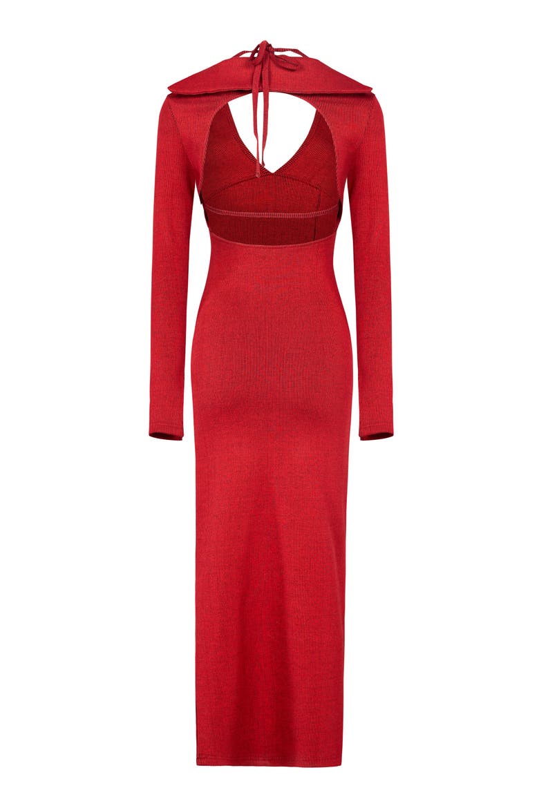 Your *Itch 2 Tones Rib Dress, Alternate, color, Red